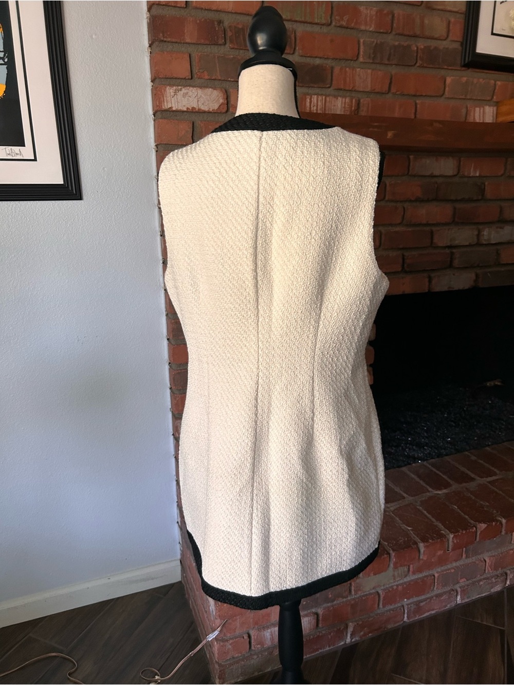 NWT Abercrombie & Fitch Mara Tweed Mini Dress in White Sz L PETITE - Picture 6 of 7